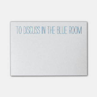 Notas Post-it® Para ser discutido en el cuarto azul