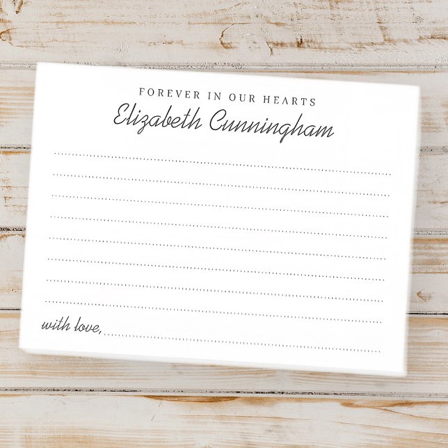Notas Post-it® Para siempre en nuestros corazones Moda funeraria  (Subido por el creador)