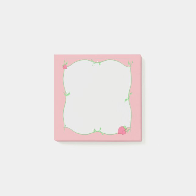 Notas Post-it® Parche de fresa (Anverso)