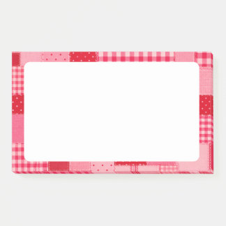 Notas Post-it® Parche personalizado rosa y rojo