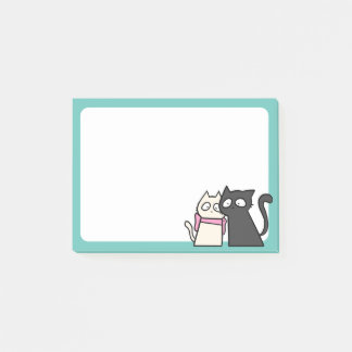 Notas Post-it® pareja de gatos 3x4