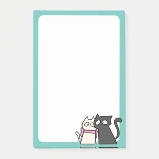 Notas Post-it® pareja de gatos 4x6