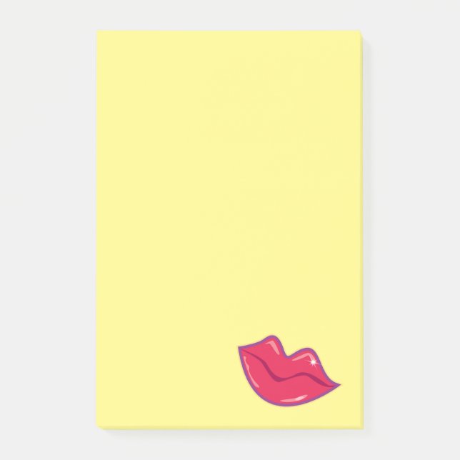 Notas Post-it® Pareja de los labios rojos de cerezo (Anverso)