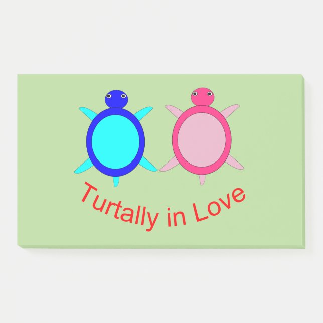 Notas Post-it® Pareja De Tortuga Cuta (Anverso)