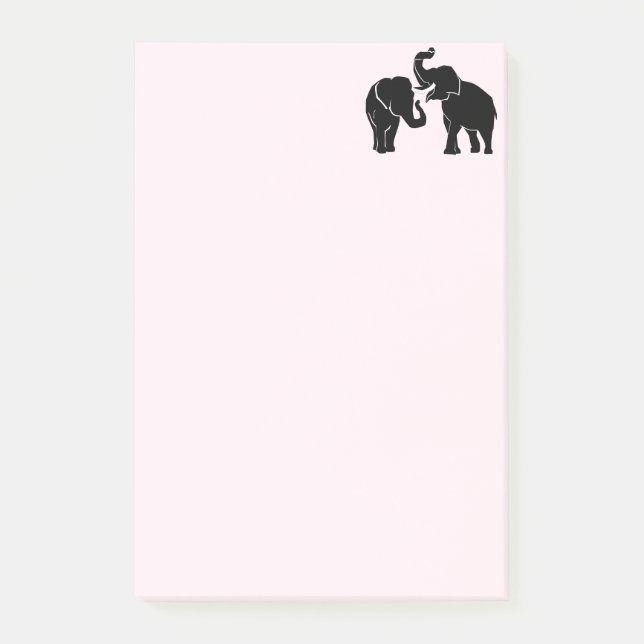 Notas Post-it® Pareja Elefante (Anverso)