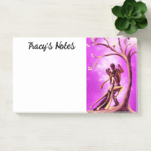 Notas Post-it® Pareja romántica bailando el rosado del tango