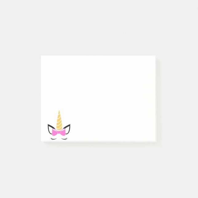 Notas Post-it® paro de unicornio (Anverso)