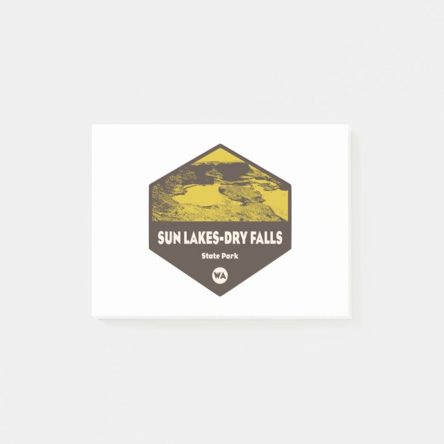 Notas Post-it® Parque Estatal Sun Lakes-Dry Falls Washington (Anverso)
