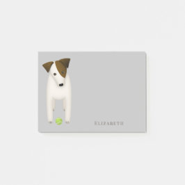 Notas Post-it® Parson Jack Russell Terrier con la linda inclinaci