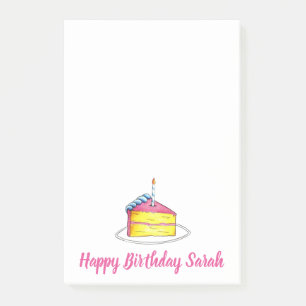 Notas Post-it® Partido Personalizado del Pastel de Cumpleaños Pub
