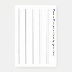 Notas Post-it® Partitura musical en blanco para los viajeros y