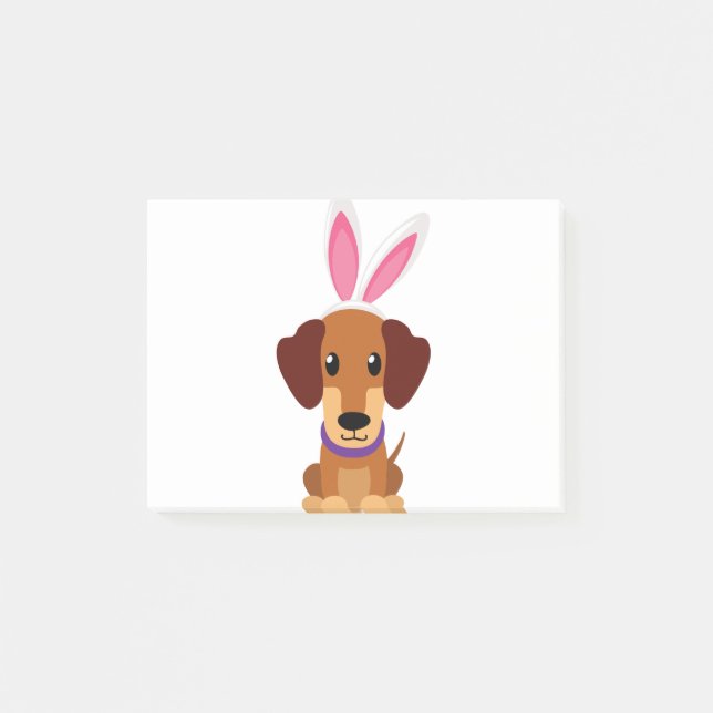 Notas Post-it® Pascua feliz Daschund (Anverso)