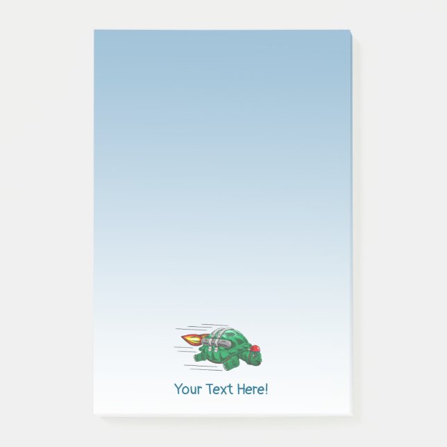 Notas Post-it® Paseo en Jetpack de Tortuga Cohete (Anverso)
