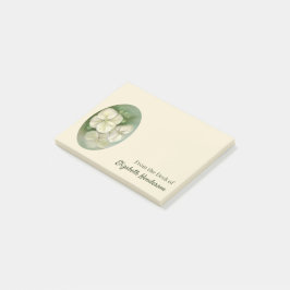 Notas Post-it® Pastel blanco crema suave Hydrangea Floral