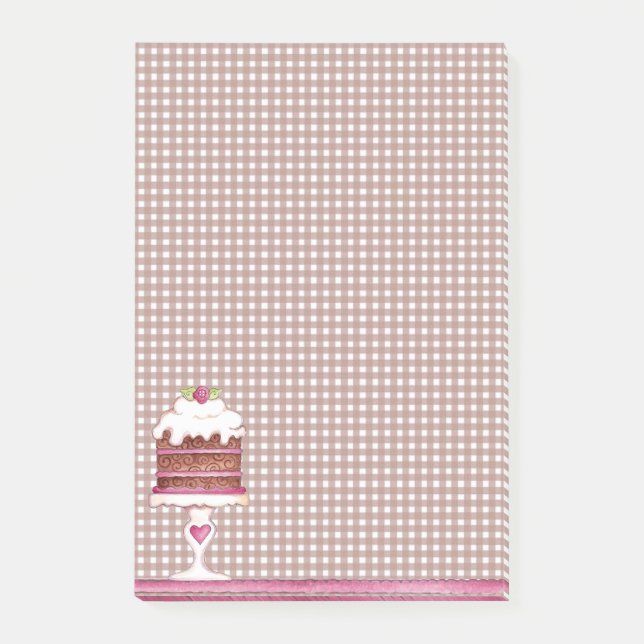 Notas Post-it® Pastel de chocolate (Anverso)