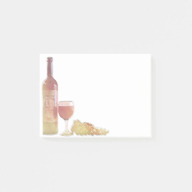 Notas Post-it® Pastel de la esquina del vino (Anverso)
