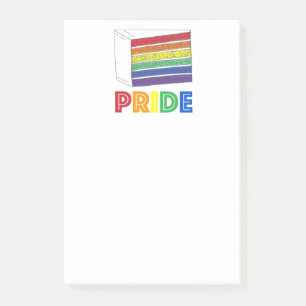 Notas Post-it® Pastel de pastel de capa de arcoiris para el Orgul