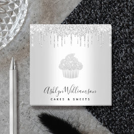 Notas Post-it® Pastel de pastelería Purpurina de Plata Chef