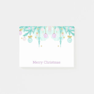 Notas Post-it® Pastel Feliz Navidad acuarela