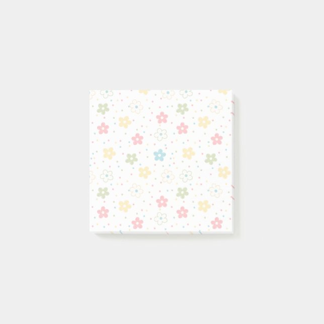 Notas Post-it® Pastel Floral Disperso (Anverso)
