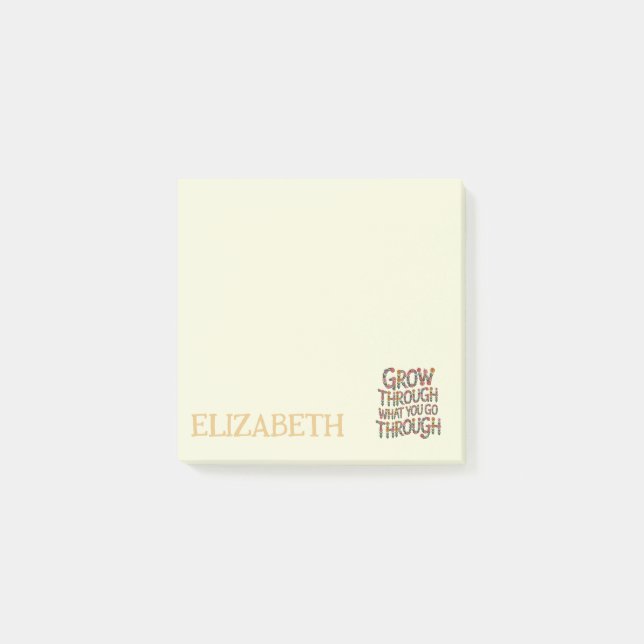 Notas Post-it® Pastel Floral Mentalidad de Crecimiento Profesor E (Anverso)