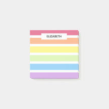 Pastel Franjas Arcoíris Nombre | Personalizar