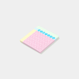 Notas Post-it® Pastel Mini Calendario Círculos del rastreador de 