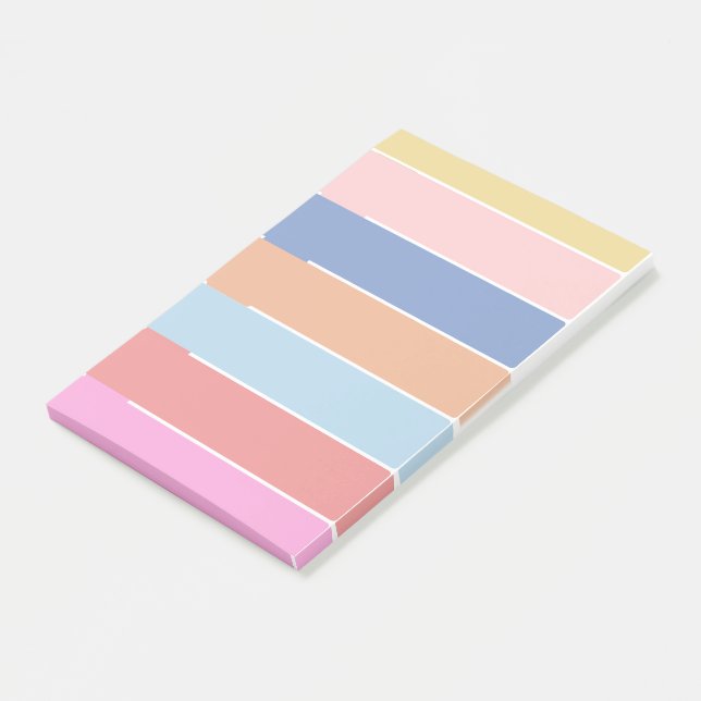Notas Post-it® Pastel Rainbow Post anota un folleto en blanco (En perspectiva)