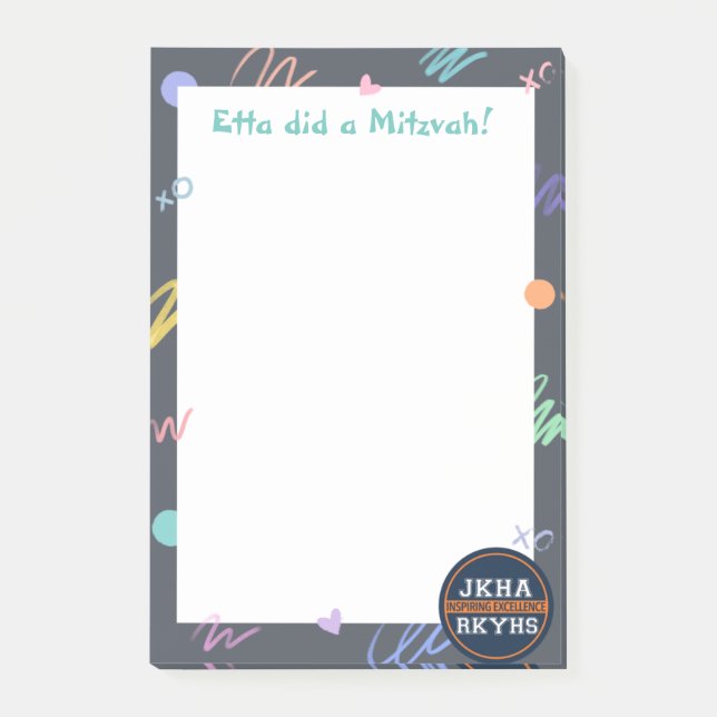 Notas Post-it® Pastel Resumen Mitzvah (Anverso)