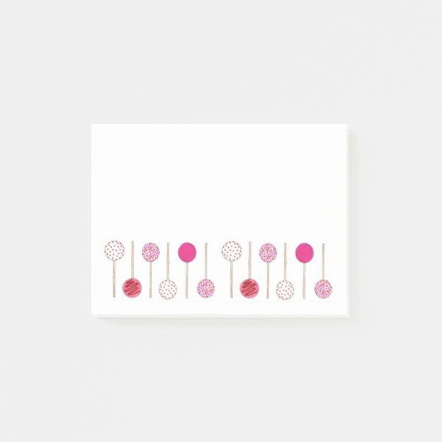 Notas Post-it® Pastel rosa Cops Foodist Dessere Love Bakery (Anverso)