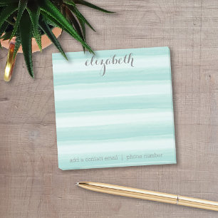 Notas Post-it® Pastel Verde azulado y Gris Stationery Suite para