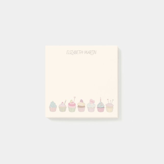 Notas Post-it® Pasteles y nombre (Anverso)