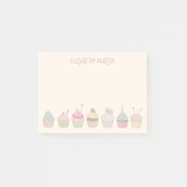 Notas Post-it® Pasteles y nombre