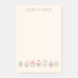 Notas Post-it® Pasteles y nombre