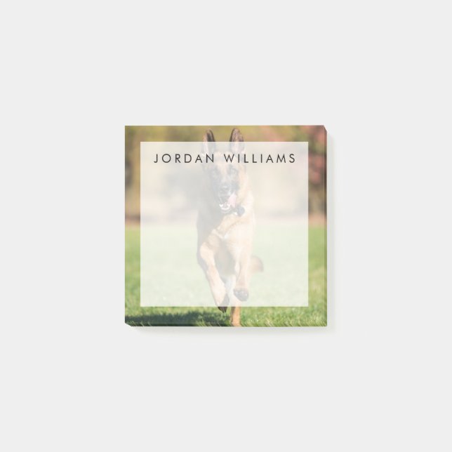 Notas Post-it® Pastor alemán corriendo (Anverso)