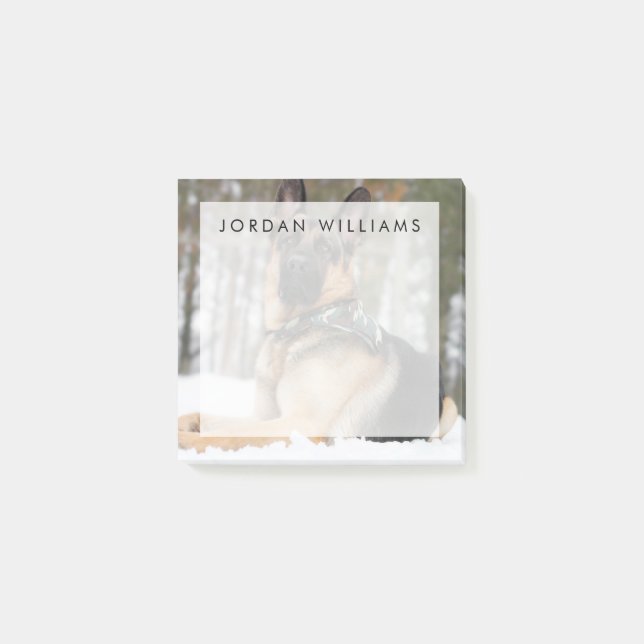 Notas Post-it® Pastor alemán en nieve (Anverso)