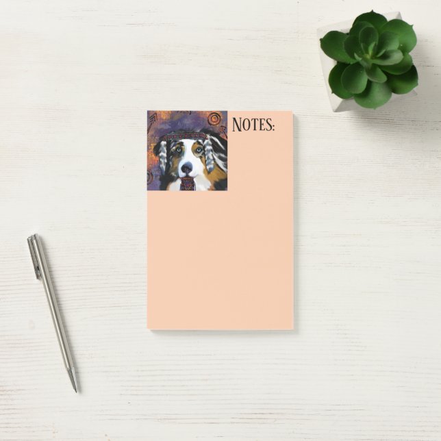Notas Post-it® Pastor Australiano (Oficina)