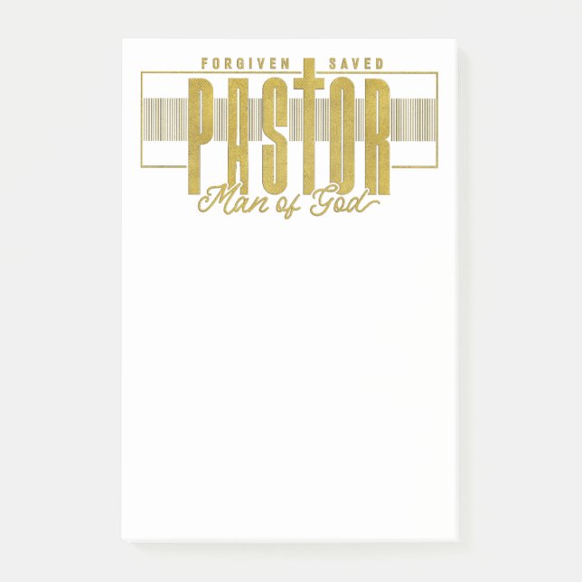 Notas Post-it® Pastor Man Of God Post-It Notes (Anverso)