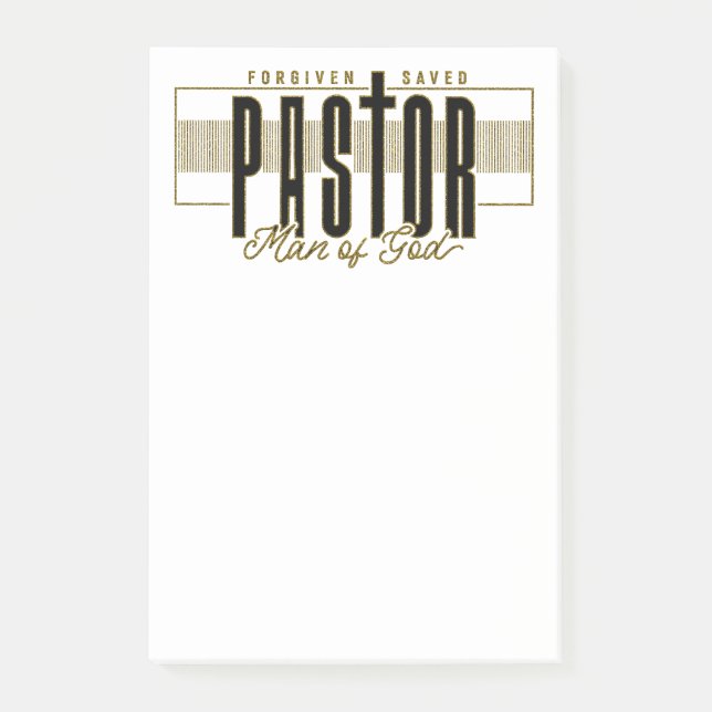 Notas Post-it® Pastor Man Of God Post-It Notes (Anverso)