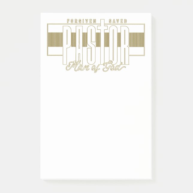 Notas Post-it® Pastor Man Of God Post-It Notes (Anverso)