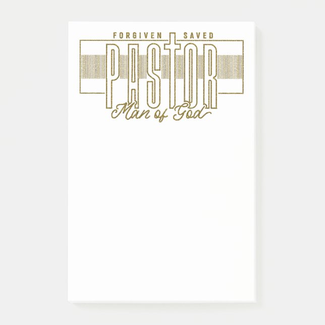 Notas Post-it® Pastor Man Of God Post-It Notes (Anverso)