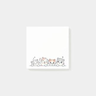 Notas Post-it® Patas curiosas: amigos gatos lindos mirando