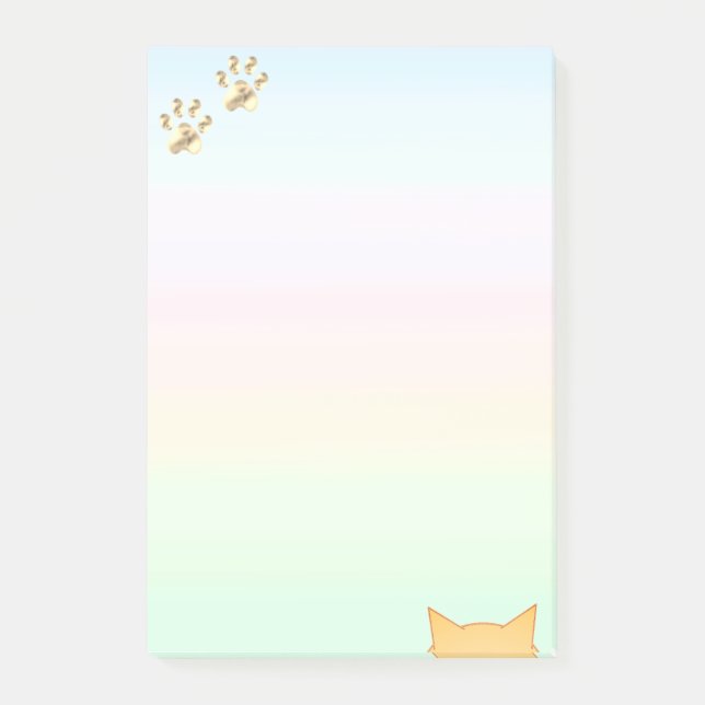 Notas Post-it® Patas de gato lindas (Anverso)