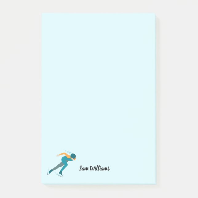Notas Post-it® Patinaje de velocidad (Anverso)