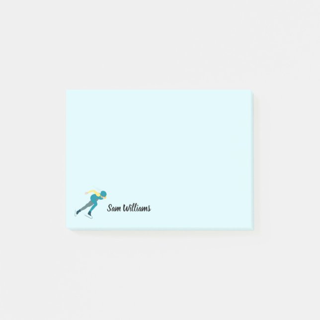 Notas Post-it® Patinaje de velocidad (Anverso)