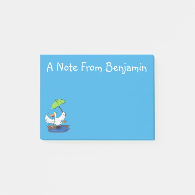 Notas Post-it® Pato gracioso con personalizado bailarín de paragu (Anverso)
