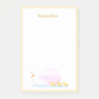 Notas Post-it® Pato madre nadando con su familia