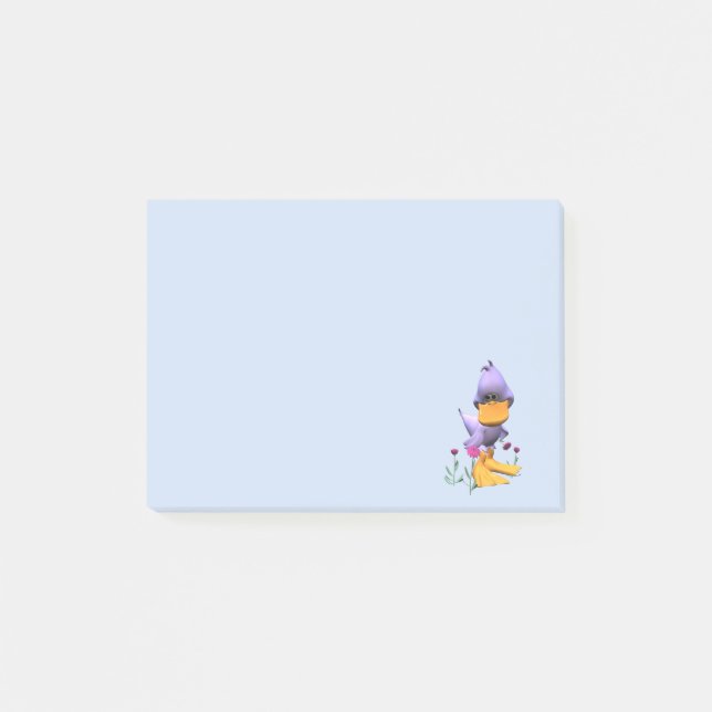 Notas Post-it® Pato Personalizado malva y chiquito (Anverso)