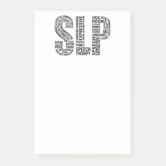 Notas Post-it® Patólogo SLP de la lengua del discurso (Anverso)