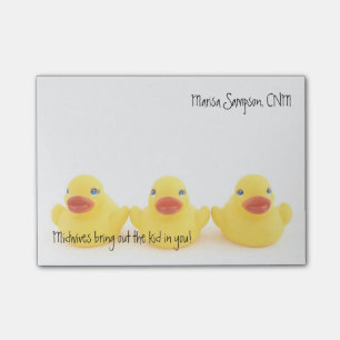 Notas Post-it® Patos amarillos de las parteras con nombre